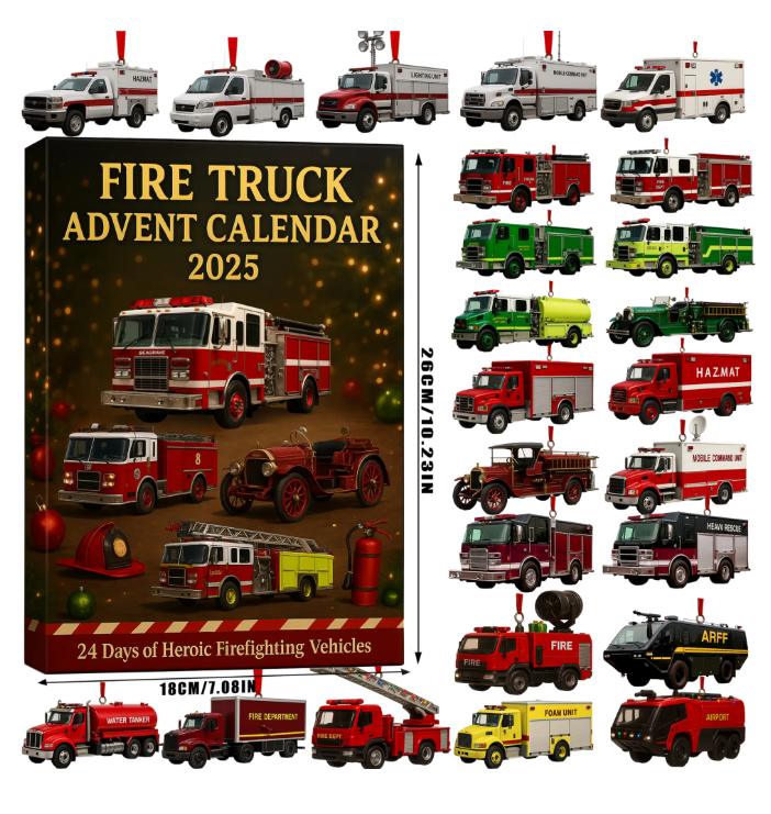 Advent Calendar with Fire Truck