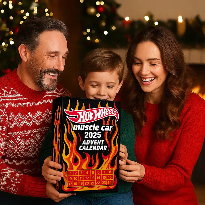 Hot Sale - 50% OFF - Hot Wheels Muscle Toy Car Advent Calendar - 24 DAYS 2025