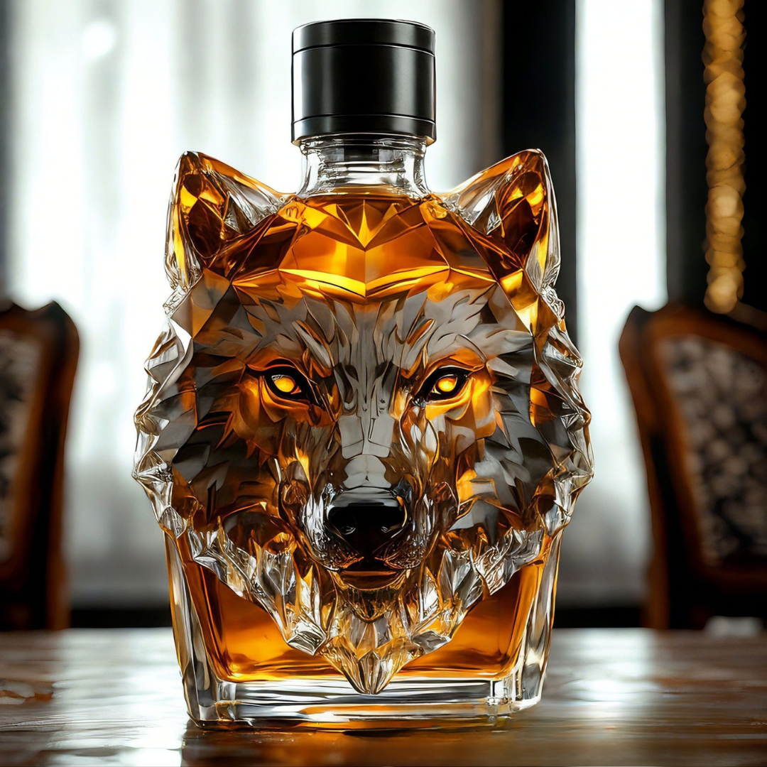 Wolf Whisky Bottle