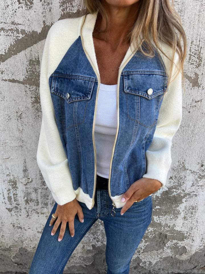 Elva™ - Casual zip-up jacket with a V-neck