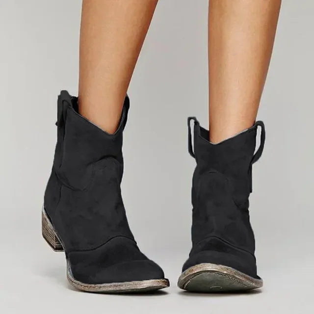 Rosalie™ - Vintage Cowboy Ankle Boots
