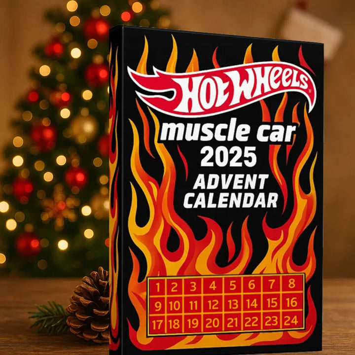 Hot Sale - 50% OFF - Hot Wheels Muscle Toy Car Advent Calendar - 24 DAYS 2025