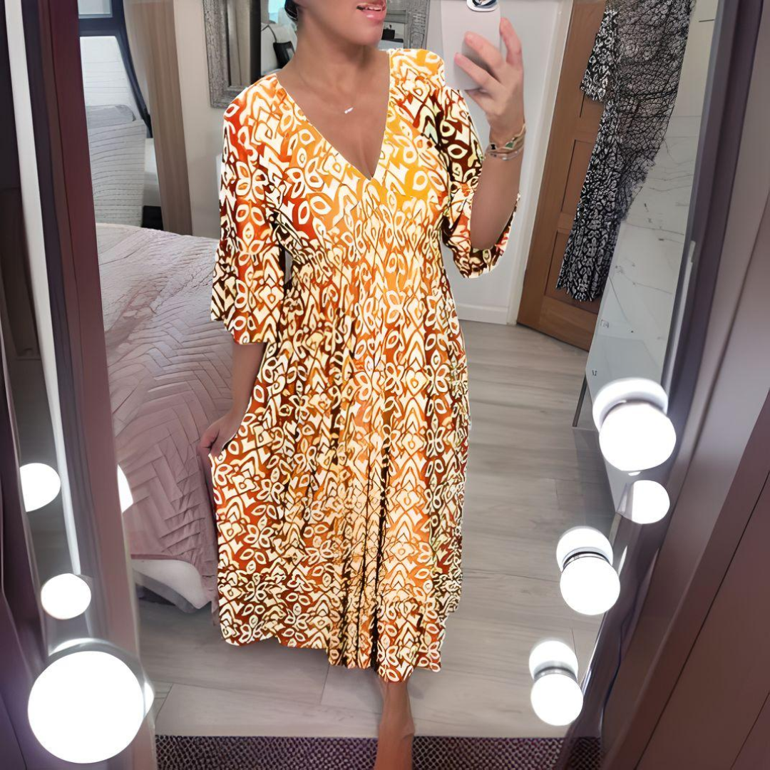 Luna™ - Boho Printed Dress