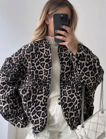 Amelina™ - Oversized Leather Bomber Jacket